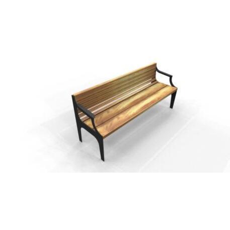 Metal bench with backrest 'IROKO_STF/18-04-96MDL'