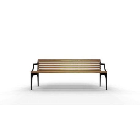 Metal bench with backrest 'IROKO_STF/18-04-96MDL'