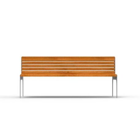 Metal bench with backrest 'IROKO_STF/18-04-95_01MDL'