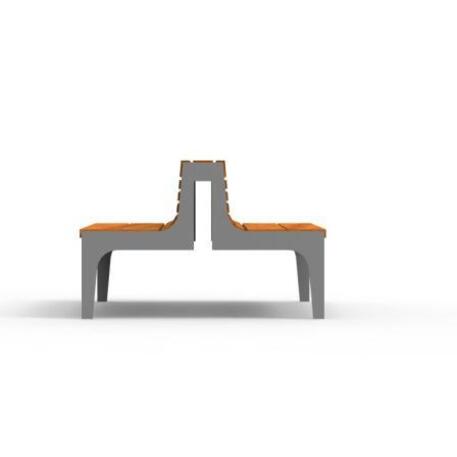 Metal bench with backrest 'IROKO_STF/18-04-95_01MDL'