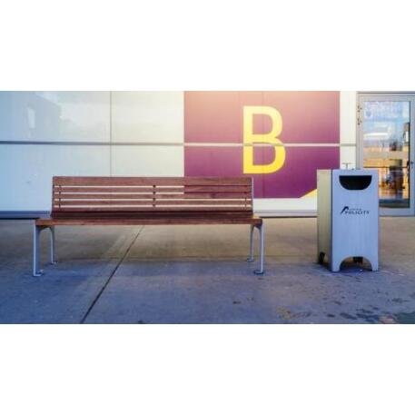 Metal bench with backrest 'IROKO_STF/18-04-95MDL'