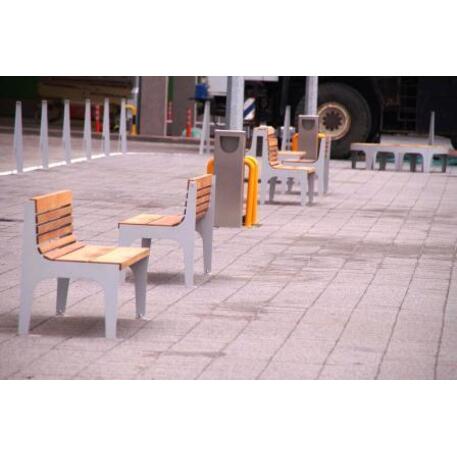 Metal bench with backrest 'IROKO_STF/18-04-95MDL'