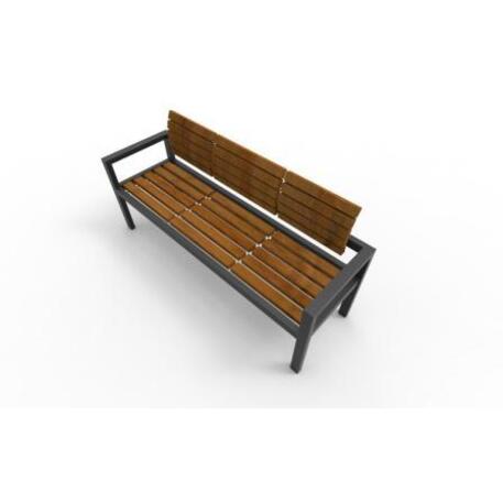 Metal bench with backrest 'IROKO_STF/18-04-94MDL'