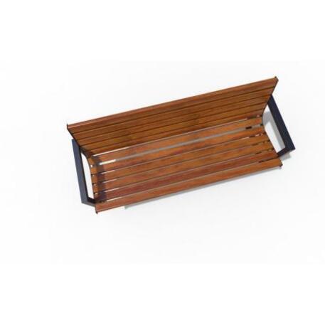 Metal bench with backrest 'IROKO_STF/18-04-49MDL'