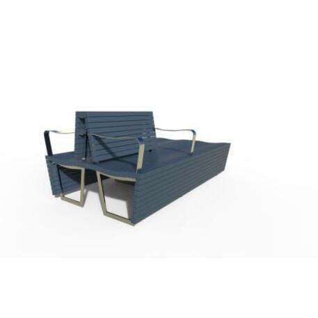 Metal bench with backrest 'IROKO_STF/18-04-47MDL'