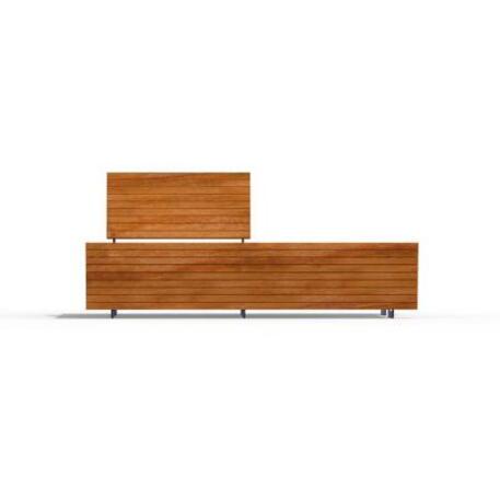 Metal bench with backrest 'IROKO_STF/18-04-47MDL'