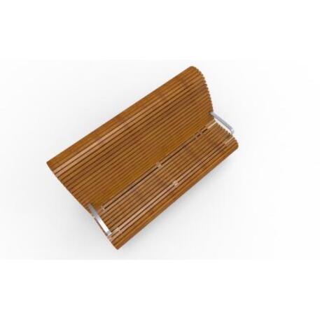 Metal bench with backrest 'IROKO_STF/18-04-45MDL'