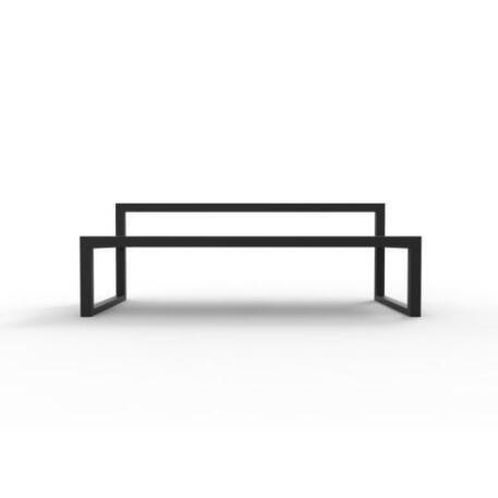 Metal bench with backrest 'IROKO_STF/18-04-40_01MDL'