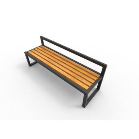 Metal bench with backrest 'IROKO_STF/18-04-40_01MDL'