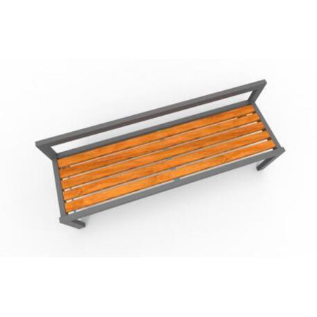 Metal bench with backrest 'IROKO_STF/18-04-40MDL'