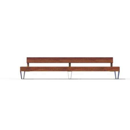 Metal bench with backrest 'IROKO_STF/18-04-38_05MDL'