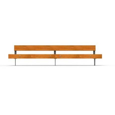 Metal bench with backrest 'IROKO_STF/18-04-38MDL'