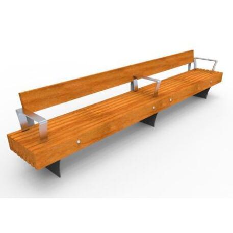 Metal bench with backrest 'IROKO_STF/18-04-38MDL'