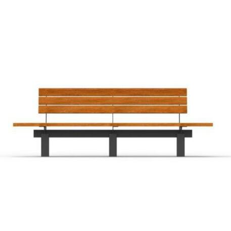 Metal bench with backrest 'IROKO_STF/18-04-37MDL'