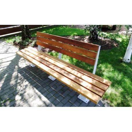 Metal bench with backrest 'IROKO_STF/18-04-37MDL'