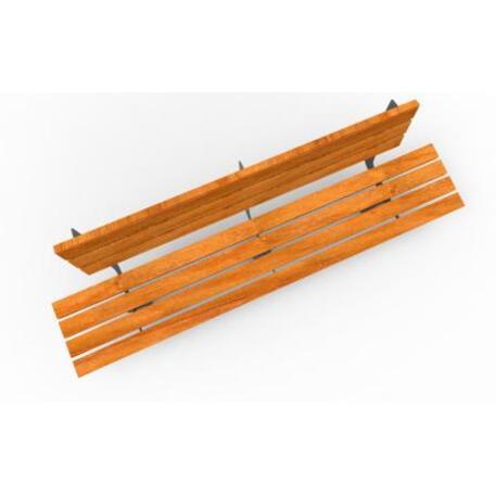 Metal bench with backrest 'IROKO_STF/18-04-37MDL'