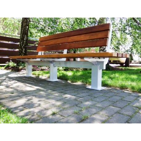 Metal bench with backrest 'IROKO_STF/18-04-37MDL'