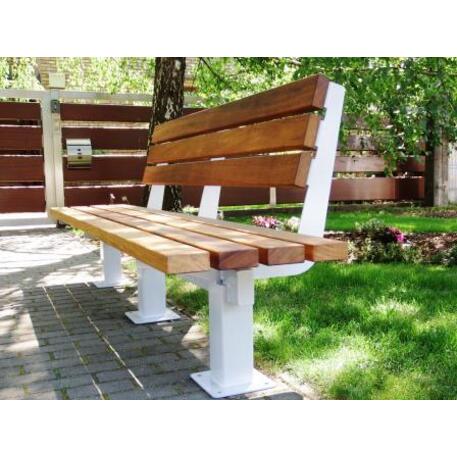 Metal bench with backrest 'IROKO_STF/18-04-37MDL'