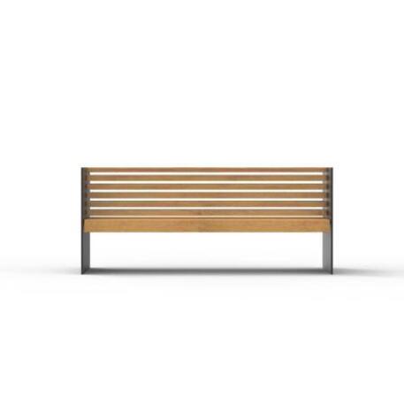 Metal bench with backrest 'IROKO_STF/18-04-34MDL'