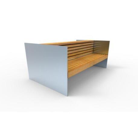 Metal bench with backrest 'IROKO_STF/18-04-34MDL'