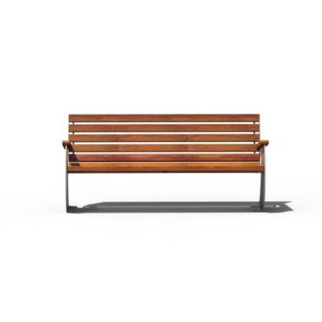 Metal bench with backrest 'IROKO_STF/18-04-27MDL'