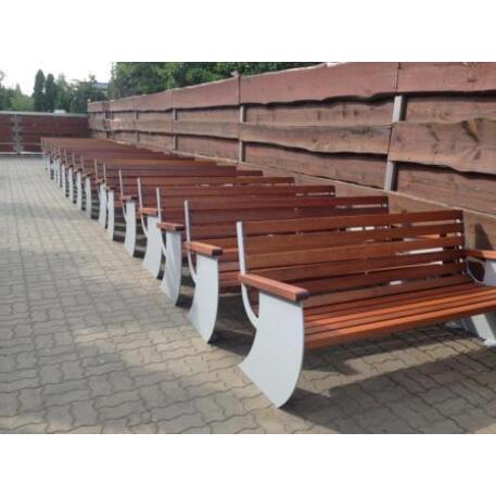 Metal bench with backrest 'IROKO_STF/18-04-27MDL'