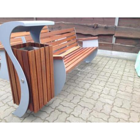 Metal bench with backrest 'IROKO_STF/18-04-27MDL'