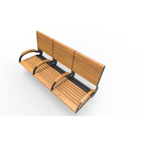 Metal bench with backrest 'IROKO_STF/18-04-25MDL'