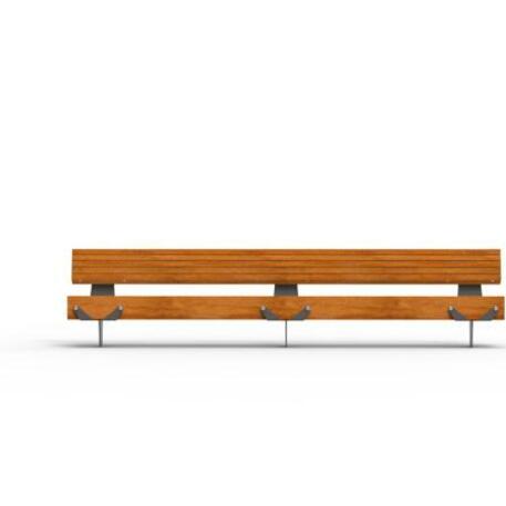 Metal bench with backrest 'IROKO_STF/18-04-24MDL'