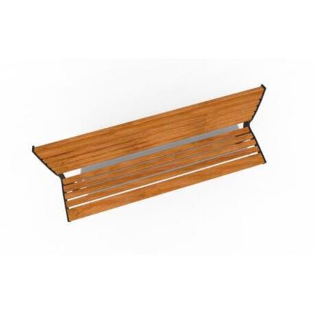 Metal bench with backrest 'IROKO_STF/18-04-22MDL'