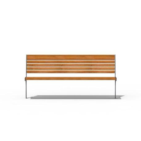 Metal bench with backrest 'IROKO_STF/18-04-22MDL'