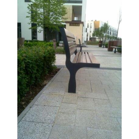 Metal bench with backrest 'IROKO_STF/18-04-22MDL'