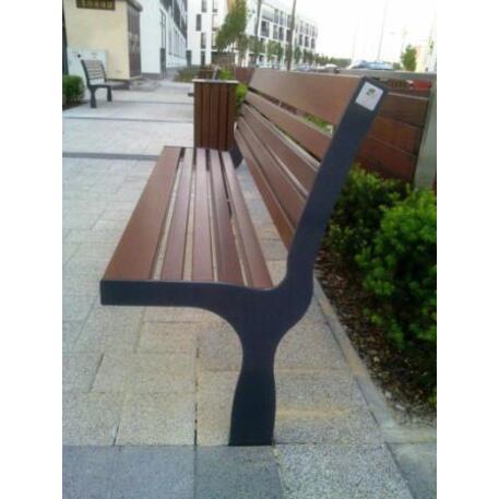 Metal bench with backrest 'IROKO_STF/18-04-22MDL'