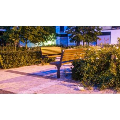 Metal bench with backrest 'IROKO_STF/18-04-22MDL'