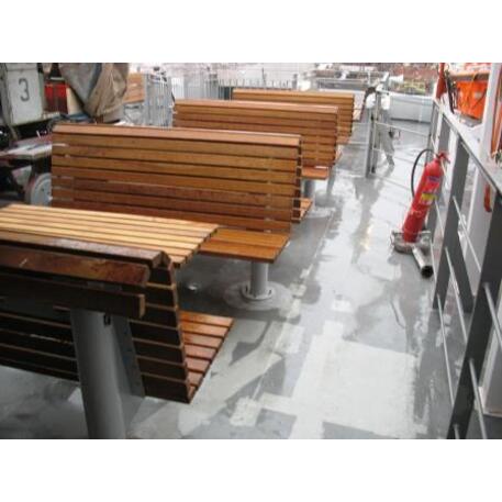 Metal bench with backrest 'IROKO_STF/18-04-21MDL'