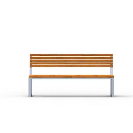 Metal bench with backrest 'IROKO_STF/18-04-17MDL'