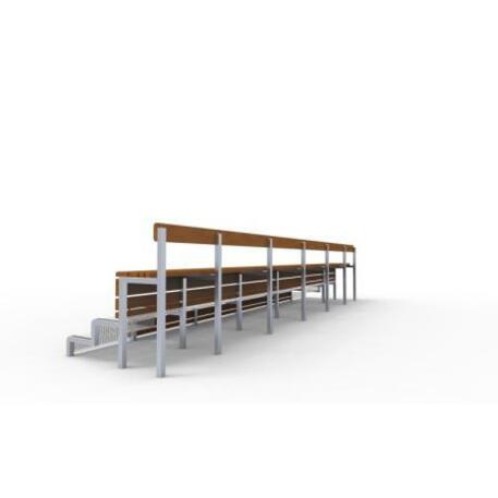 Metal bench with backrest 'IROKO_STF/20-04-19/MDL'