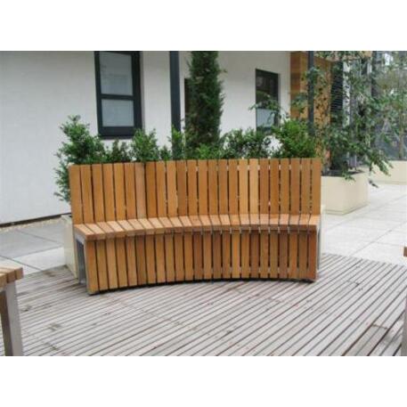 Metal bench with backrest 'IROKO_STF/18-04-05MDL'