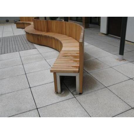 Metal bench with backrest 'IROKO_STF/18-04-05MDL'