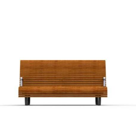 Metal bench with backrest 'IROKO_STF/18-04-04MDL'