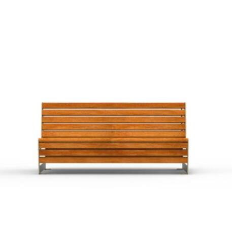 Metal bench with backrest 'IROKO_STF/18-04-03MDL'