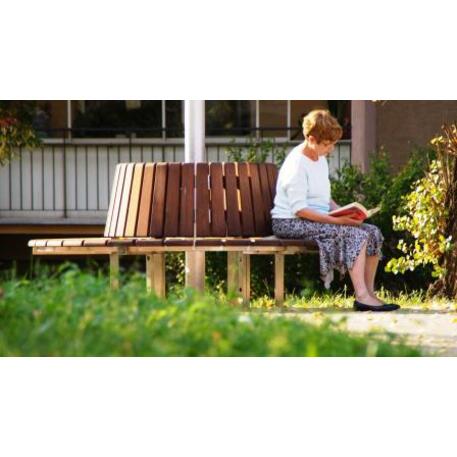 Metal bench with backrest 'IROKO_STF/18-04-01MDL'