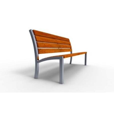 Metal bench with backrest 'IROKO_STF/13-04-98MDL'