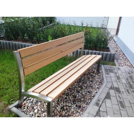 Metal bench with backrest 'IROKO_STF/13-04-98MDL'