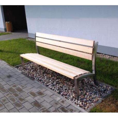 Metal bench with backrest 'IROKO_STF/13-04-98MDL'