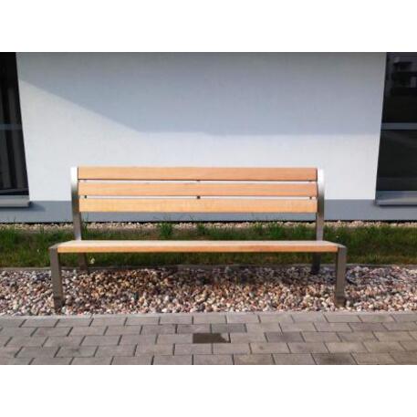 Metal bench with backrest 'IROKO_STF/13-04-98MDL'