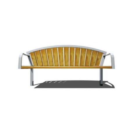 Metal bench with backrest 'IROKO_STF/13-04-95MDL'