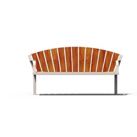 Metal bench with backrest 'IROKO_STF/13-04-94MDL'