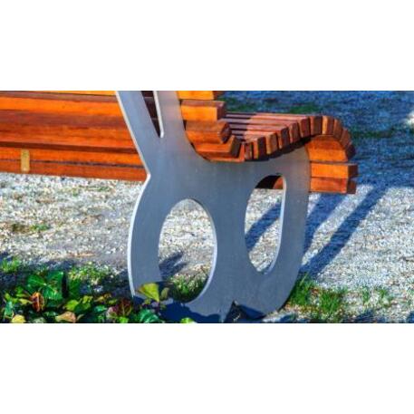 Metal bench with backrest 'IROKO_STF/13-04-92MDL'