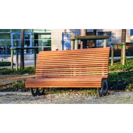 Metal bench with backrest 'IROKO_STF/13-04-92MDL'